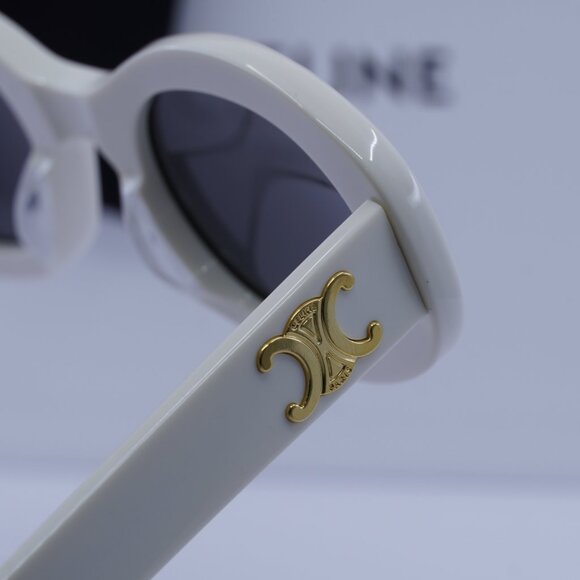 Celine CL40194U 25A Oval Sunglasses–Ivory\Smoke - Picture 8 of 11